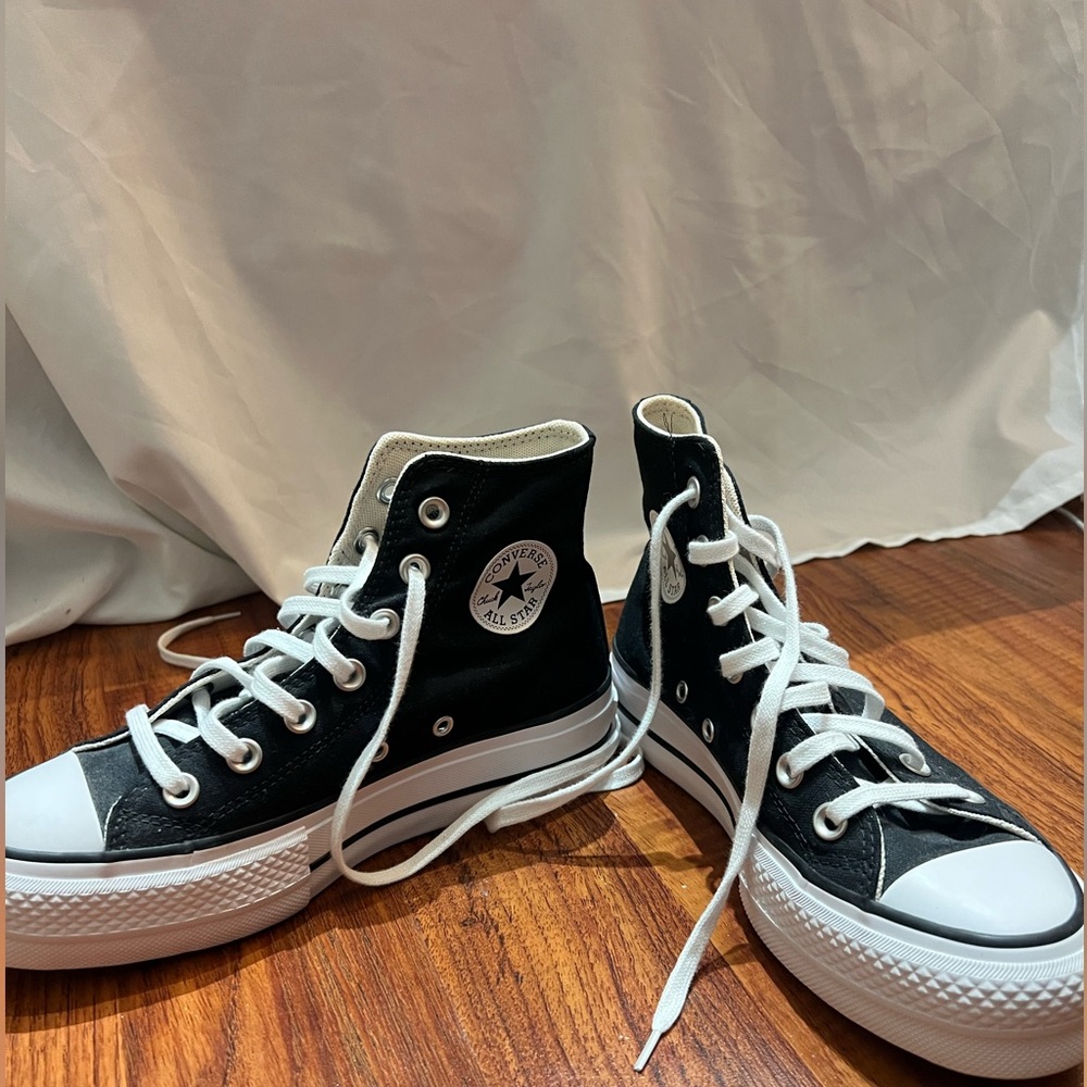 Converse Black and White High-Top Sneakers for Women
